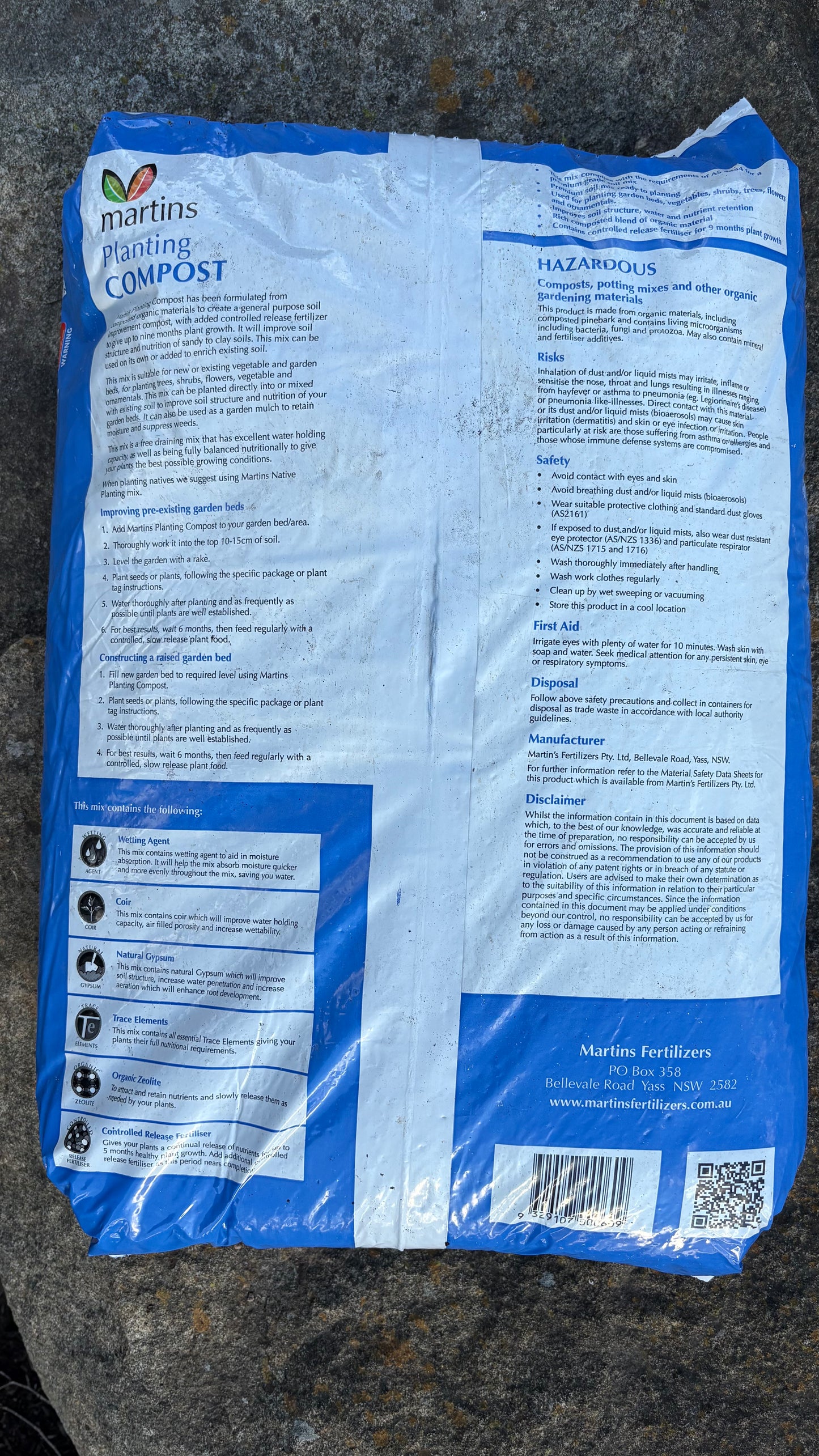 Planting Compost 30L (minimum 3 bags) $10 each
