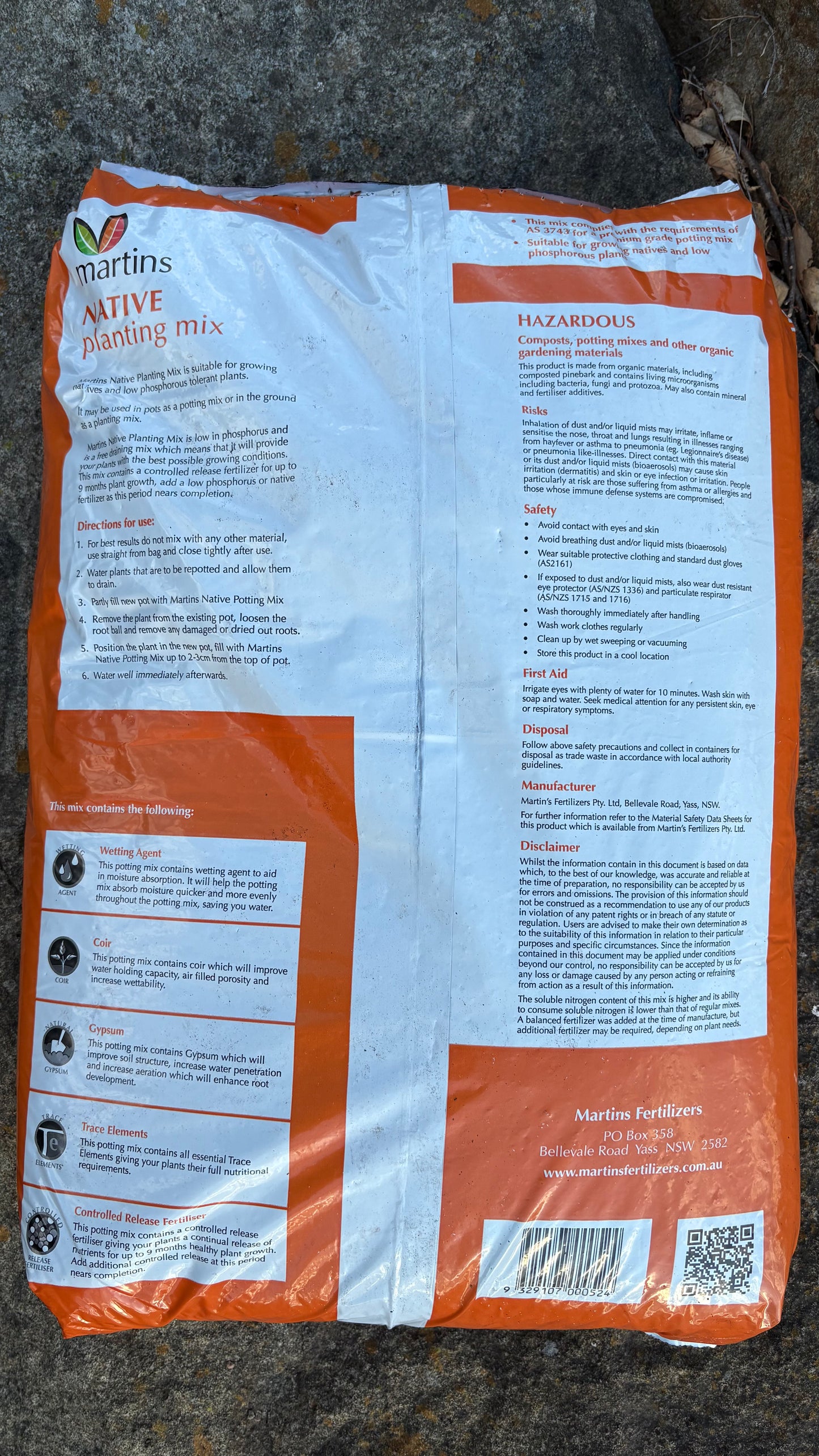Native Planting Mix 30L (minimum 2 bags) $14 each