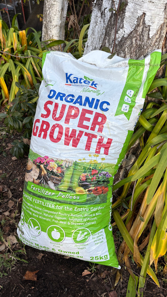 Organic Super Growth 25kg $45.95 each