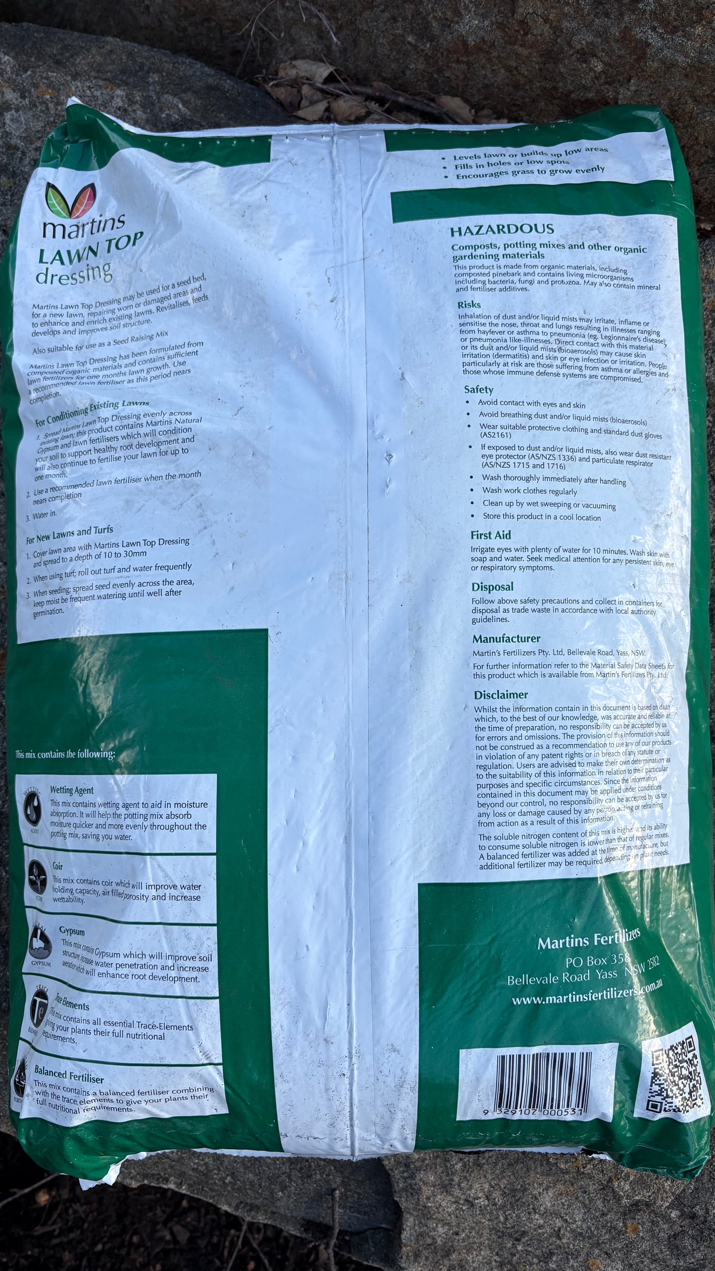 Lawn Top Dressing 30L (minimum 3 bags) $11 each