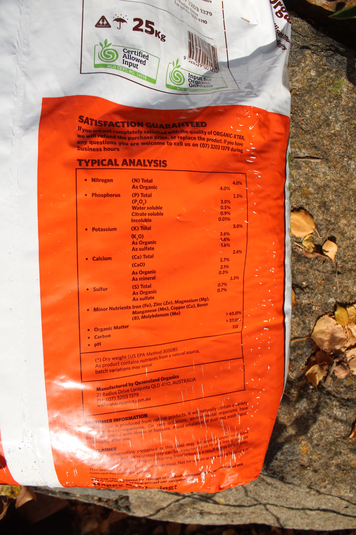 Organic Xtra 25kg $49.95 each