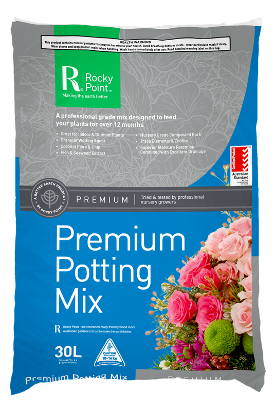 Rocky Point Premium Potting Mix 30L (minimum 3 bags) $17 each